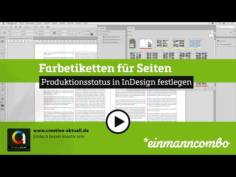 InDesign: Produktionsstatus für Seiten mit Farbetiketten festlegen