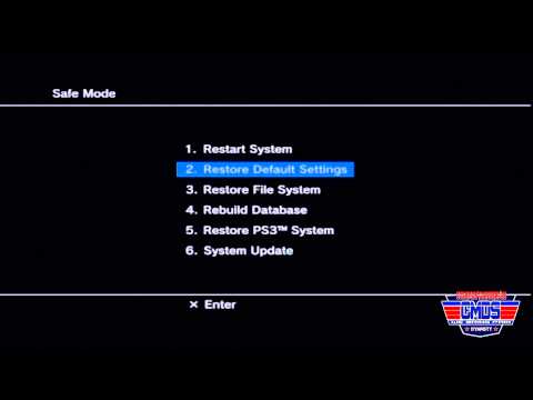 how to safe mode ps3