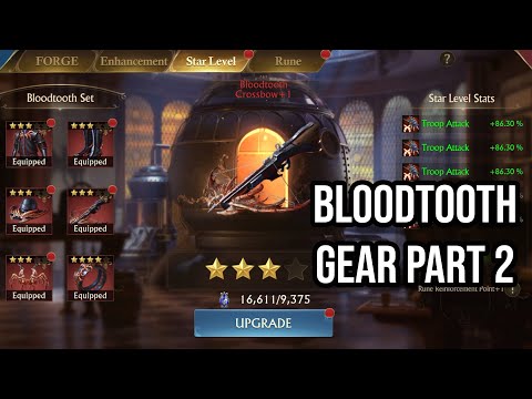 Guns of Glory - Crafting and Upgrading Bloodtooth equipment - Part #2