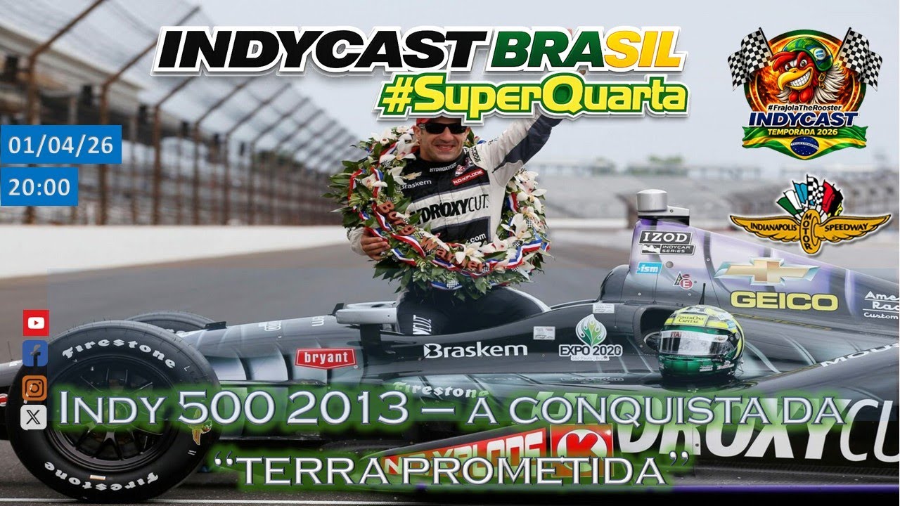 IndyCast Brasil #SuperQuarta #Indy500 #Indy - A "Terra Prometida" de Tony Kanaan