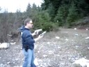 Shooting two .45 cal. handguns while impersonating Scarface