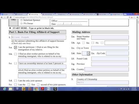 how to fill affidavit of support i-864