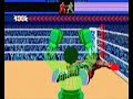 imagine my surprise to see a character from the snes punch-out!! get his start way back in the original arcade game. i guess i figured they'd have put him into the nes game or something, i dunno. he's got his signature hurricane rush move in this game, but i beat him up too fast for him to use it. i had to improvise with the music. it reminds me of the corneria theme.