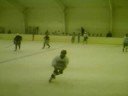 Jared clearing the puck Jared clearing the puck