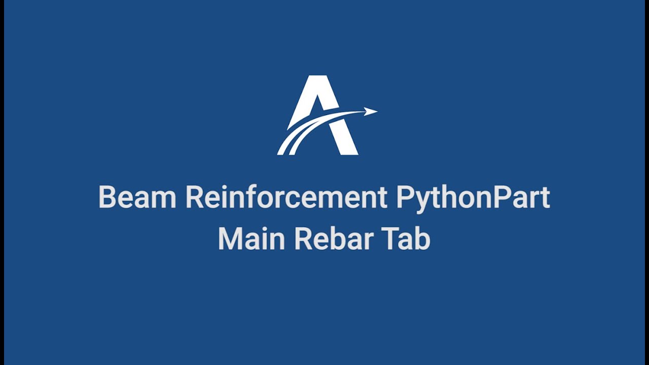 02. Main Rebar | Beam Reinforcement Python Parts in ALLPLAN