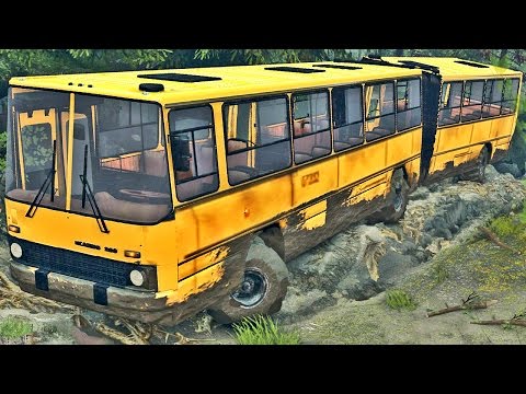 Ônibus Articulado na Lama - Spin Tires