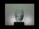 Lindstrand vase with cut fish