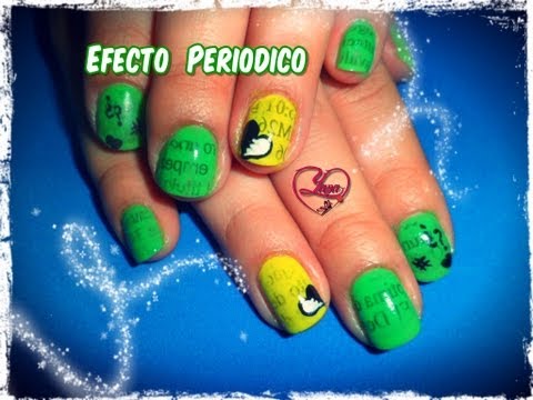 decoraciones - Sígueme en Facebook http://www.facebook.com/yanacomparte Uñas con efecto de letras de periódico, al parecer se ven super difíciles pero conoces la forma de c...