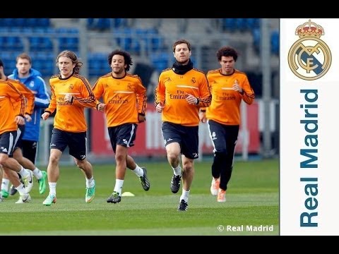 Primer entrenamiento del Real Madrid para preparar el partido de Copa frente a Osasuna