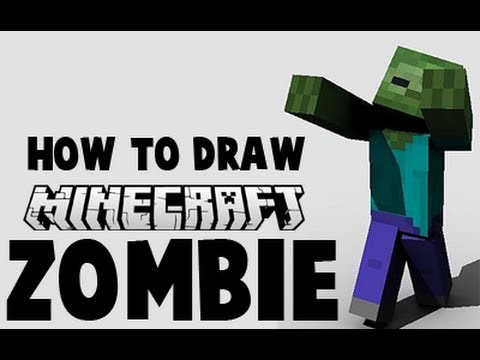 how to draw a minecraft zombie