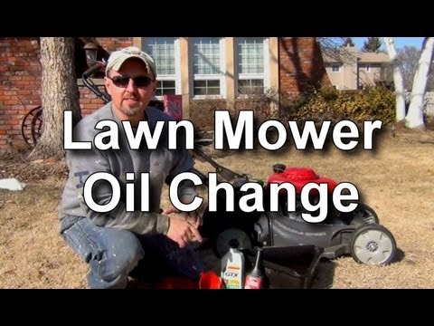 how to oil a lawn mower