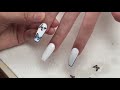 The Best 18 Blue White Nails With Butterflies Short