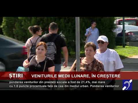 Veniturile medii lunare, în creștere