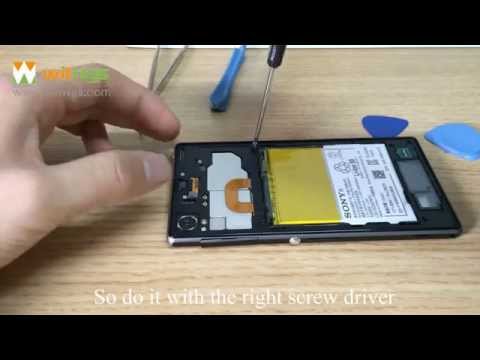 how to open xperia p battery