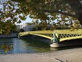 Below the Pont Mirabeau Slow flows the Seine And all out loves together Must I recall again Joy would always follow After pain Hands holding hands Let us stand face to face While underneath the bridge Of our arms entwined slow race Eternal gazes flowing At wave's pace Let night fall, let the hours go by The days pass on and here I stand Love runs away Like running water flows Love flows away But oh how slow life goes How violent is hope Love only knows Let night fall, let the hours go by The days pass on and her stand I The days flow ever on The weeks pass by in vain Time never will return Nor our loves burn again Below the Pont Mirabeau Slow flows the Seine Let night fall, let the hours go by The days pass on and here I stand [In French:] Sous le pont Mirabeau coule la Seine Et nos amours Faut-il qu'il m'en souvienne La joie venait toujours apres la peine Vienne la nuit sonne l'heure Les jours s'en vont je demeure Les mains dans les mains restons face a face Tandis que sous Le pont de nos bras passe Des eternels regards l'onde si lasse Vienne la nuit sonne l'heure Les jours s'en vont je demeure L'amour s'en va comme cette eau courante L'amour s'en va Comme la vie est lente Et comme l'Esperance est violente Vienne la nuit sonne l'heure Les jours s'en vont je demeure Passent les jours et passent les semaines Ni temps passe Ni les amours reviennent Sous le pont Mirabeau coule la Seine Vienne la nuit sonne l'heure Les jours s'en vont je de