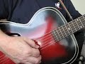 Demonstration of 1960's Truetone Archtop guitar by Kay