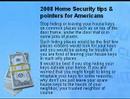 2008 Home security tips & pointers for Americans