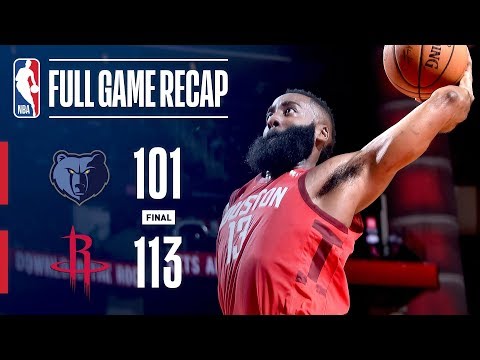 Video: Full Game Recap: Grizzlies vs Rockets | Harden's Triple-Double Leads HOU