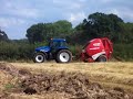 new holland tm175 baling with welger rp435