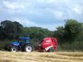 new holland tm175 baling with welger rp435
