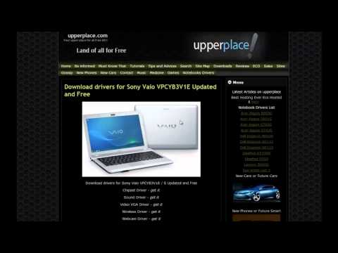 how to download drivers for sony vaio