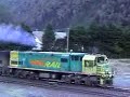 Coal train departing Otira on a cool winter morning