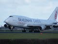 Dragon air cargo 747-400F landing at 18R at schiphol