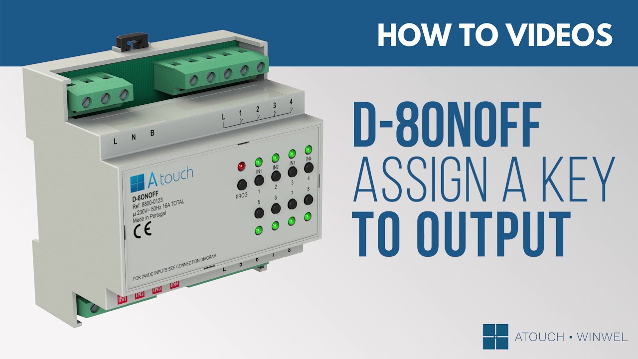Como atribuir a tecla à saída