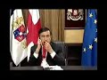 saakashvili eats his tie  haha 