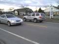 mercedes SL500, E550 4matic, and BMW 5 series fly-bye