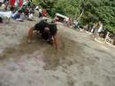 MJ and Adam in Tug of War Battle
