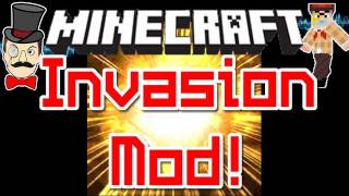 Minecraft Mods - INVASION Mod ! Defend Your Base Against Enemy Mob Waves !