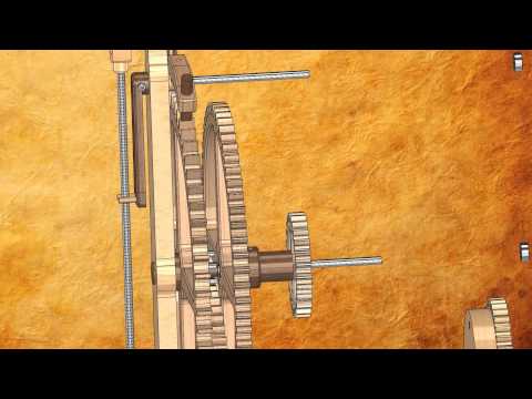 Brian Law - Video showing the complete clock exploding apart and and then being drawn back together again. Full plans and dxf files at http://www.woodenclocks.co.uk/