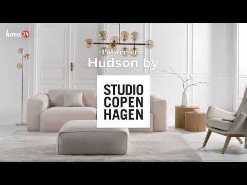 Polsterhocker HUDSON Webstoff Saia: Beige