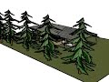 sketchup cabin with carport sketchup cabin with carport