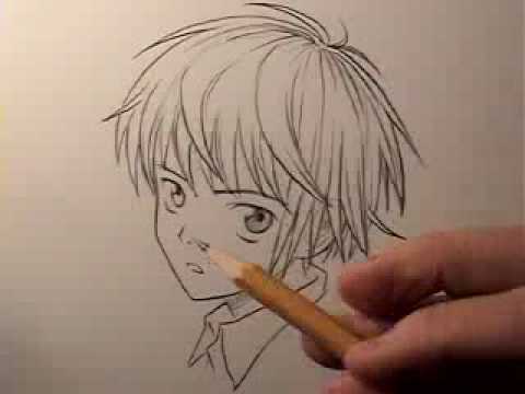 how to draw guy hair