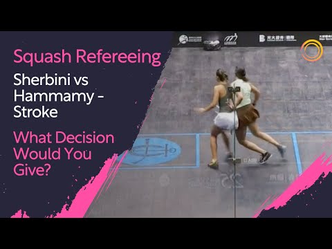 Squash Refereeing: Sherbini vs Hammamy - Stroke