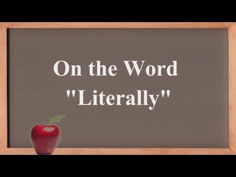 how to use the word literally