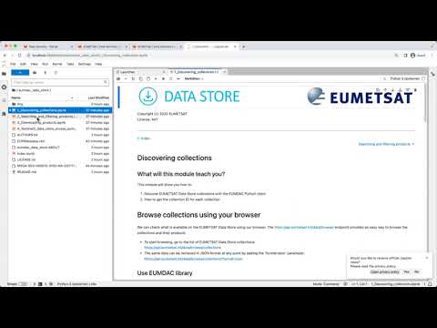 How to use EUMETSAT Data Access Services Jupyter Notebooks