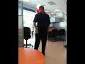 Balloon prank sprays powder at the office. (auto dealership)