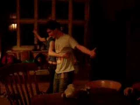 Anna & Andy dancing to panpipes