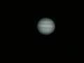 The impact marking on Jupiter, imaged on 2009 July 23 by Oleg Toumilovich (FOTON astrocam, TAL 8-inch f/10 Klevtsov Cassegrain and 2x Barlow). The south pole of Jupiter is at the top of the image. Oleg comments: 
