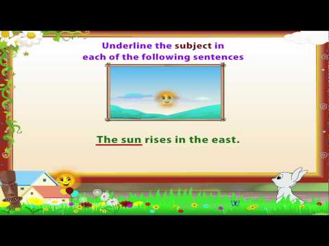 Subject (grammar) - In this video you get to Learn Grade 3 - English Grammar - Subject and Predicate.