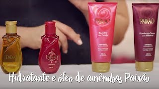 Hidratante e óleo de amêndoas Paixão