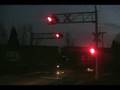 Indiana RR Train at RR XING, Bloomington, Indiana