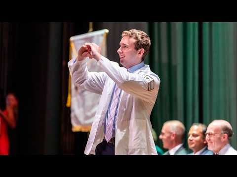 Video thumbnail: Wright State’s Boonshoft School of Medicine welcomes new class of future physicians with Convocation and White Coat Ceremony