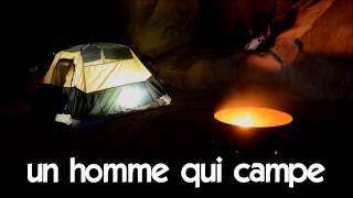 aprender francês # 1 time lapse # un homme qui campe