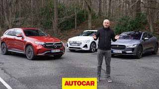 Audi e-tron Sportback vs Jaguar i-Pace vs Mercedes EQC review | Luxury SUVs head-to-head | Autocar by Autocar