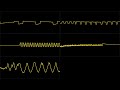 so, idecided to take a look at all the separate channels of some chiptune music at once. thought it might look cool, since those waveforms are usually so pretty. i quickly put together a script to create this and other videos. this time, i decided to try a different platform, so i picked the nintendo entertainment system. if you're watching this, it probably means rob hubbard needs no introduction to you. so i'll just explain what's going on. the fifth channel you see down there is a very primitive form of digital audio called 