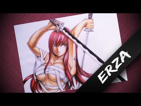 how to draw erza scarlet